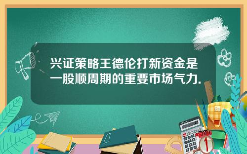 兴证策略王德伦打新资金是一股顺周期的重要市场气力.
