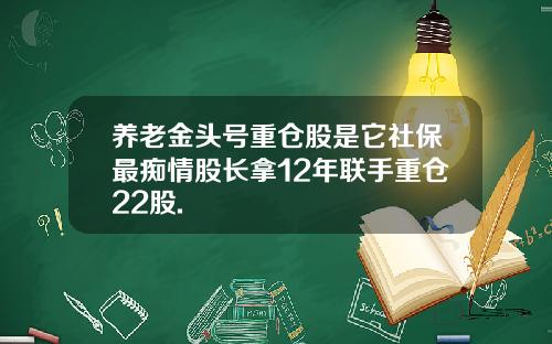 养老金头号重仓股是它社保最痴情股长拿12年联手重仓22股.