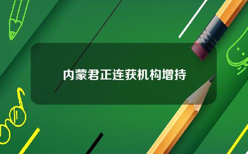 内蒙君正连获机构增持