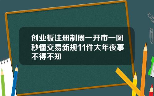 创业板注册制周一开市一图秒懂交易新规11件大年夜事不得不知