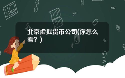 北京虚拟货币公司(你怎么看？)