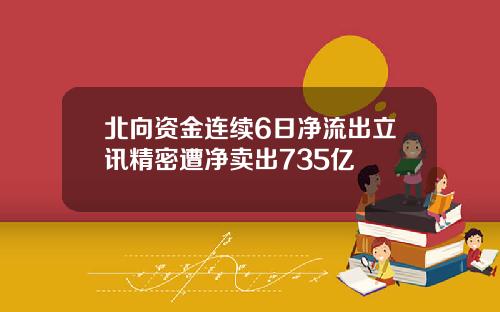 北向资金连续6日净流出立讯精密遭净卖出735亿