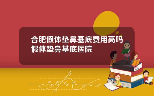 合肥假体垫鼻基底费用高吗假体垫鼻基底医院