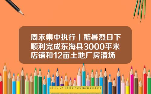 周末集中执行丨酷暑烈日下顺利完成东海县3000平米店铺和12亩土地厂房清场