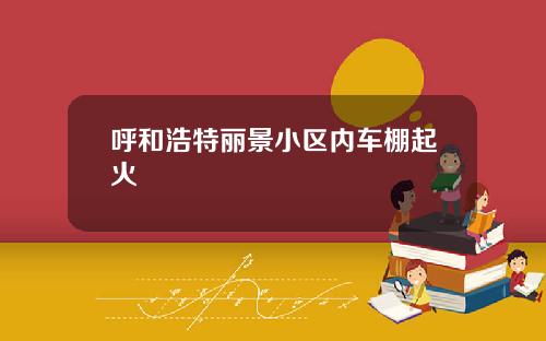 呼和浩特丽景小区内车棚起火