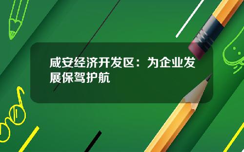 咸安经济开发区：为企业发展保驾护航