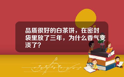品质很好的白茶饼，在密封袋里放了三年，为什么香气变淡了？