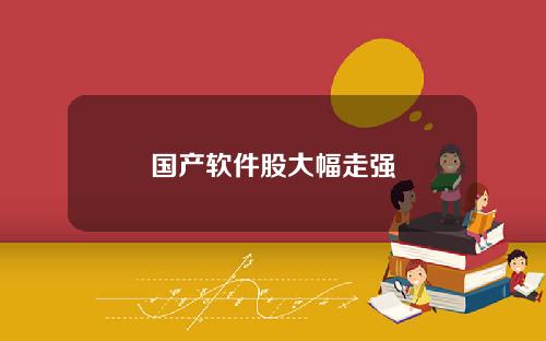 国产软件股大幅走强
