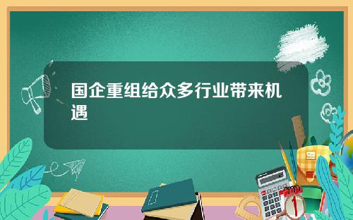 国企重组给众多行业带来机遇