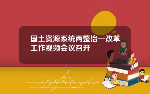 国土资源系统两整治一改革工作视频会议召开