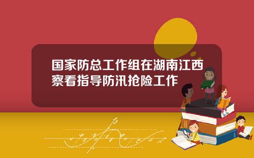 国家防总工作组在湖南江西察看指导防汛抢险工作