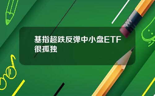 基指超跌反弹中小盘ETF很孤独