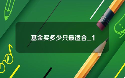 基金买多少只最适合_1