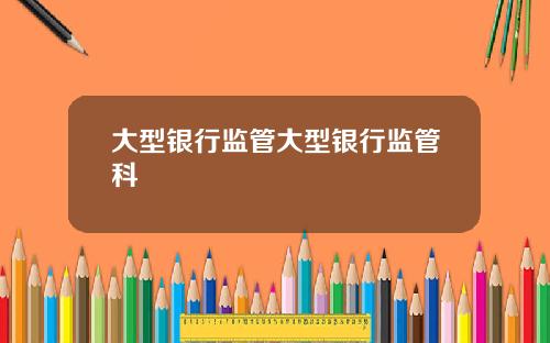 大型银行监管大型银行监管科