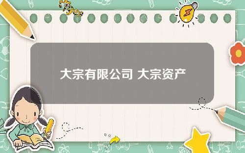 大宗有限公司 大宗资产