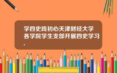 学四史践初心天津财经大学各学院学生支部开展四史学习.