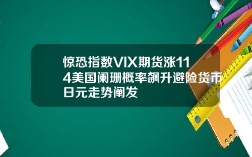 惊恐指数VIX期货涨114美国阑珊概率飙升避险货币日元走势阐发