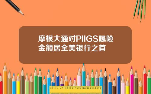 摩根大通对PIIGS曝险金额居全美银行之首