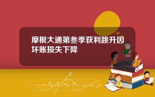 摩根大通第叁季获利跳升因坏账损失下降
