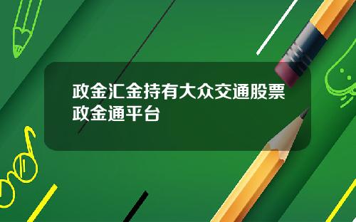 政金汇金持有大众交通股票政金通平台
