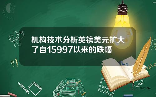 机构技术分析英镑美元扩大了自15997以来的跌幅