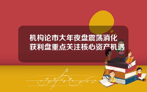 机构论市大年夜盘震荡消化获利盘重点关注核心资产机遇