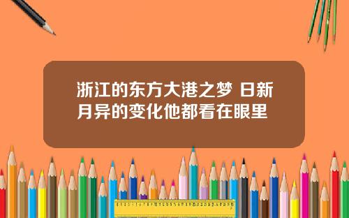 浙江的东方大港之梦 日新月异的变化他都看在眼里
