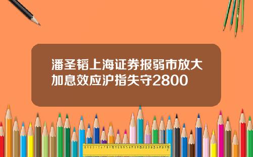 潘圣韬上海证券报弱市放大加息效应沪指失守2800