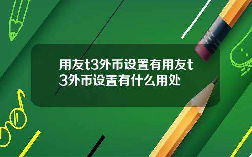 用友t3外币设置有用友t3外币设置有什么用处