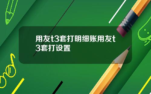 用友t3套打明细账用友t3套打设置