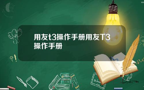 用友t3操作手册用友T3操作手册