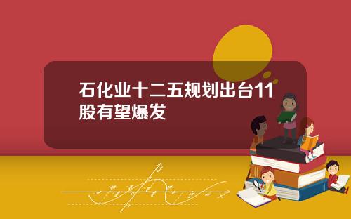 石化业十二五规划出台11股有望爆发