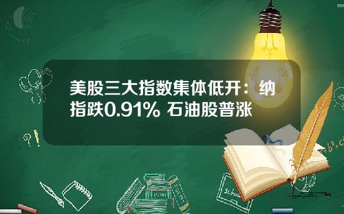 美股三大指数集体低开：纳指跌0.91% 石油股普涨