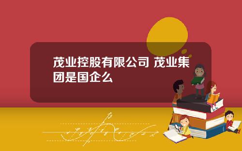 茂业控股有限公司 茂业集团是国企么