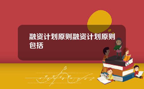 融资计划原则融资计划原则包括