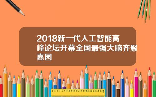 2018新一代人工智能高峰论坛开幕全国最强大脑齐聚嘉园