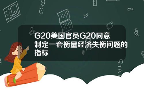 G20美国官员G20同意制定一套衡量经济失衡问题的指标