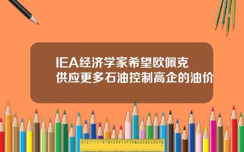 IEA经济学家希望欧佩克供应更多石油控制高企的油价
