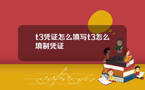 t3凭证怎么填写t3怎么填制凭证