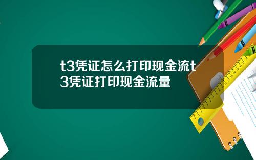 t3凭证怎么打印现金流t3凭证打印现金流量