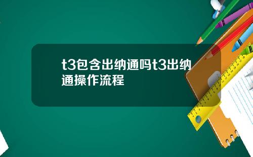 t3包含出纳通吗t3出纳通操作流程