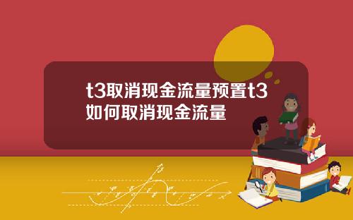 t3取消现金流量预置t3如何取消现金流量