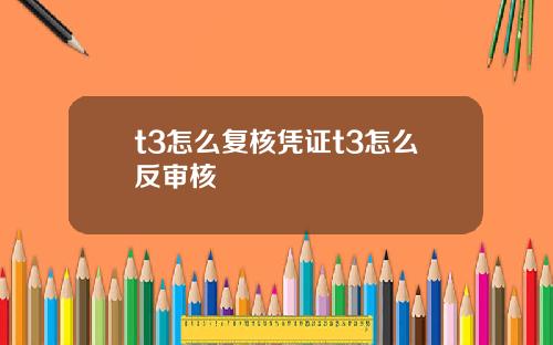 t3怎么复核凭证t3怎么反审核