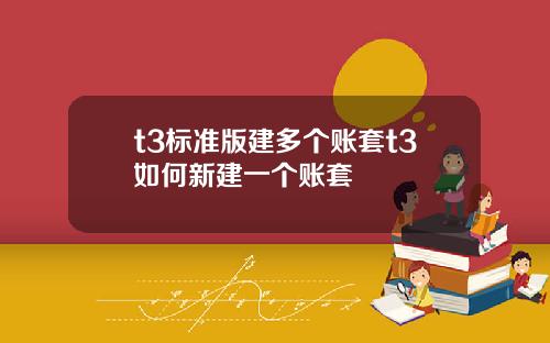 t3标准版建多个账套t3如何新建一个账套