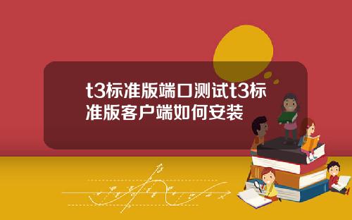t3标准版端口测试t3标准版客户端如何安装