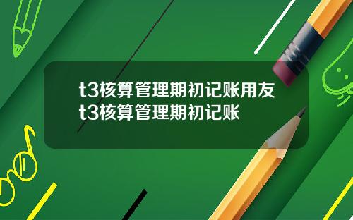 t3核算管理期初记账用友t3核算管理期初记账