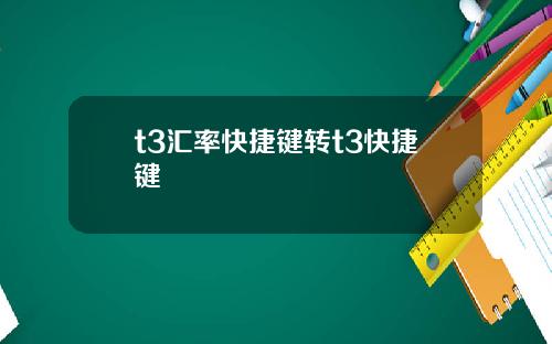t3汇率快捷键转t3快捷键
