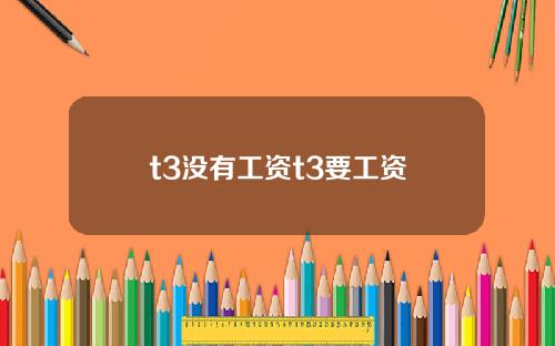 t3没有工资t3要工资