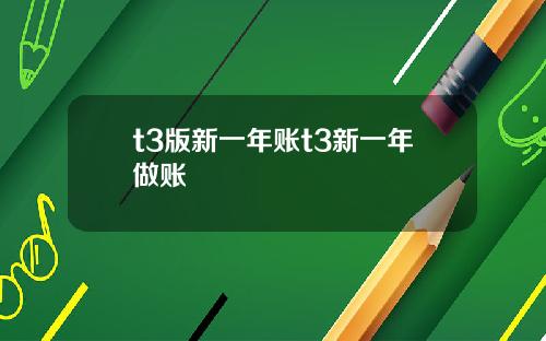 t3版新一年账t3新一年做账
