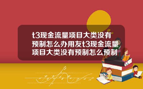 t3现金流量项目大类没有预制怎么办用友t3现金流量项目大类没有预制怎么预制